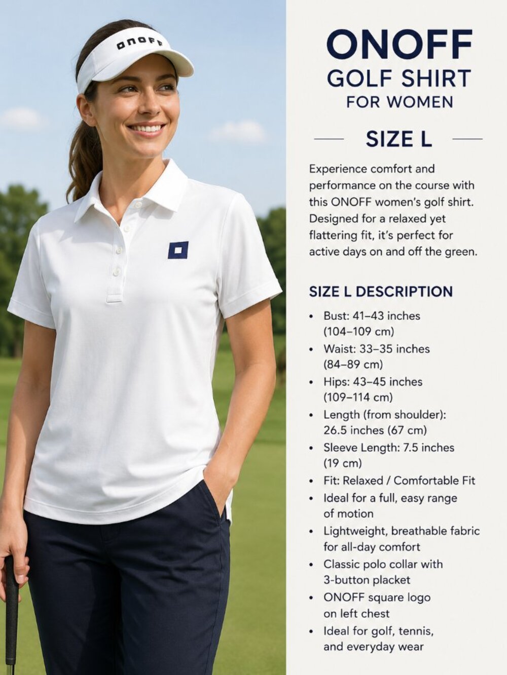 ONOFF GOLF SHIRT WOMEN - SIZE L
